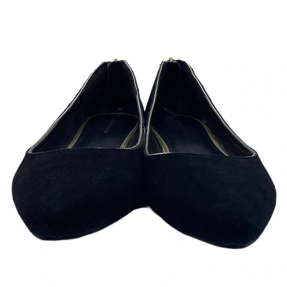 Banana Republic Black Suede Point Toe Slip On Flats Size 7.5_5
